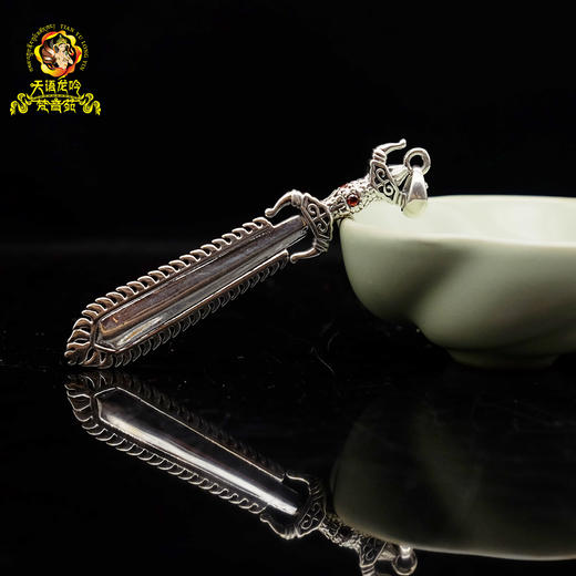 藏传密宗法器 纯银文殊智慧宝剑吊坠挂件文殊菩萨法器 商品图4