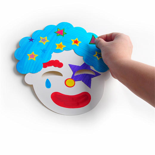 幼儿园课堂手工DIY创意手工小丑面具材料包 商品图4