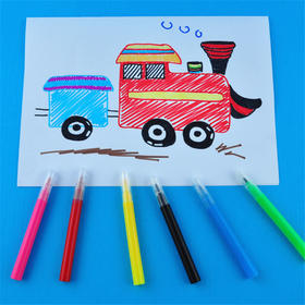 幼儿园课堂手工DIY手工创意工，6色水彩笔