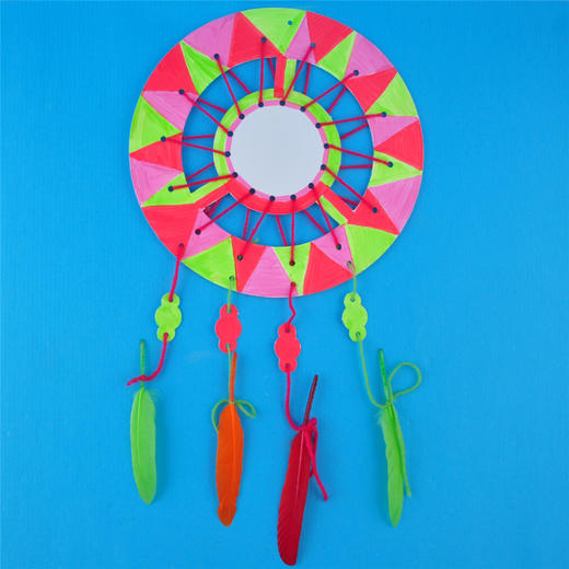 羽毛风铃MEi KE正品幼儿园手工制作装饰材料DIY绘画毛线缝制玩具 商品图5