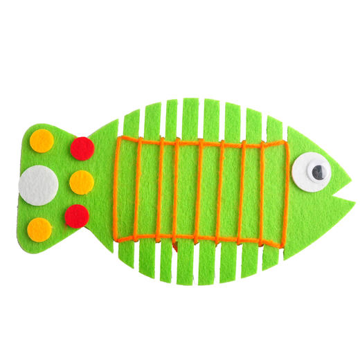 【美可—生活区】幼儿园课堂手工DIY，创意手工不织布鱼绕线板材料包 商品图6