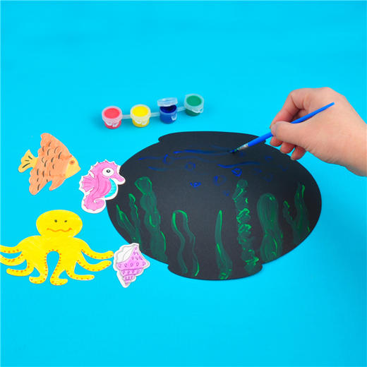 幼儿园课堂手工DIY创意手工，小鱼缸卡纸材料包 商品图5
