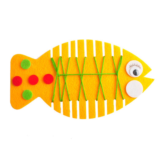 【美可—生活区】幼儿园课堂手工DIY，创意手工不织布鱼绕线板材料包 商品图3