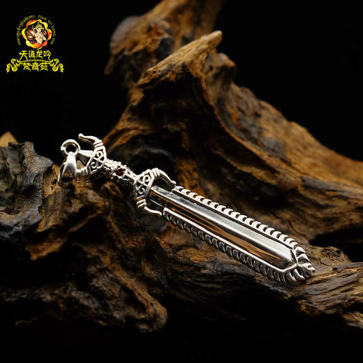 藏传密宗法器 纯银文殊智慧宝剑吊坠挂件文殊菩萨法器 商品图2