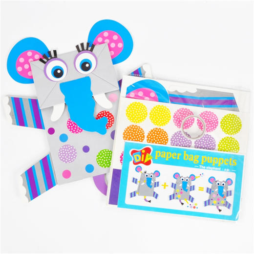 【美可—表演区】动物纸袋手偶材料包幼儿园课堂手工DIY创意手工 商品图3