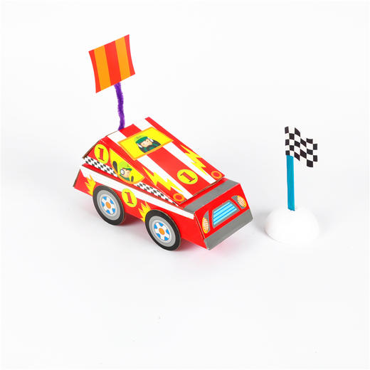 3D汽车 赛车校车雪糕车幼儿园课堂手工DIY创意手工材料包 商品图6