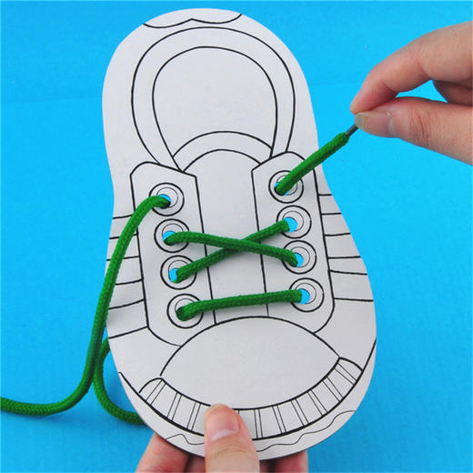 【美可—生活区】幼儿园课堂手工DIY创意手工 穿鞋带材料包 商品图6