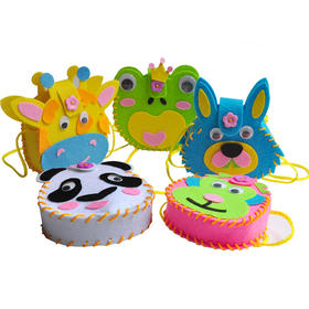 幼儿园课堂手工DIY创意手工，不织布动物背包材料包