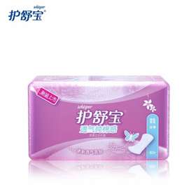 护舒宝透气纯棉感轻薄护垫淡香40片包