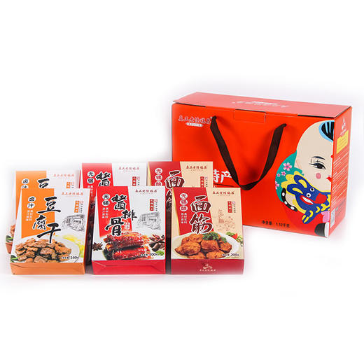 真正老陆稿荐无锡特产礼盒三宝礼盒真空卤味熟食1120克中华老字号 商品图2