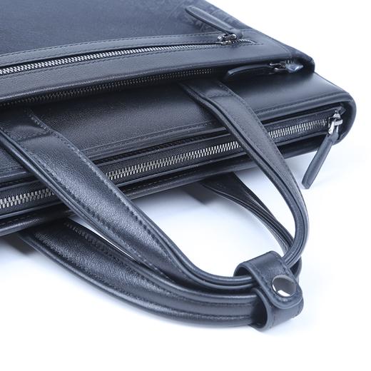 SAINTJOY/上久楷 男士宋锦公文包 黑色战国策 BMS18A1001 商品图3