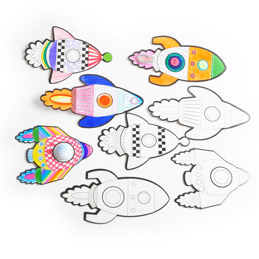 幼儿园课堂手工DIY创意手工，火箭飞上天材料包 商品图1