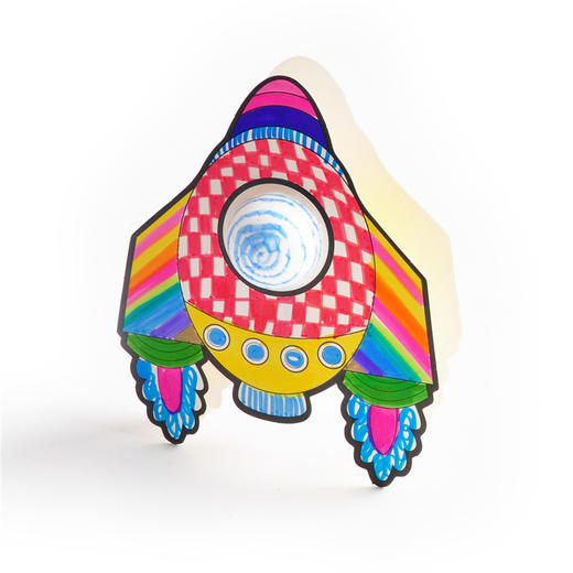 幼儿园课堂手工DIY创意手工，火箭飞上天材料包 商品图2