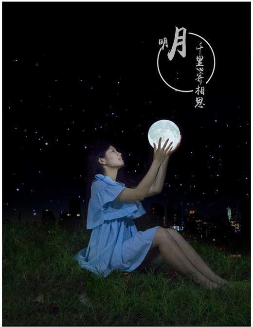 [中秋节礼物]月球灯月亮灯创意台灯床头灯LED装饰灯小夜灯 商品图0