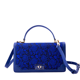 SAINTJOY/上久楷 女士宋锦拎包 缠枝纹 蓝色  红色 黑色 BWS16A0901