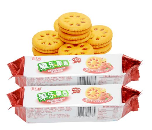 嘉士利果乐果香草莓味饼干93g袋
