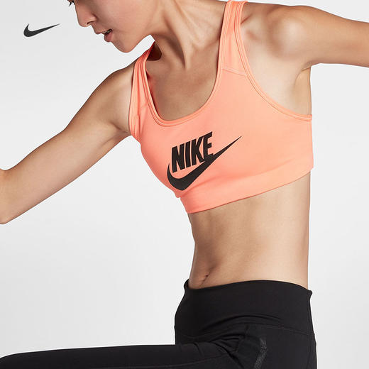 Nike耐克女款工字运动文胸 - 中强度支撑，稳固防震 商品图0