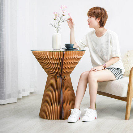 【十八纸创意茶几】自在移动茶几 沙漏形圆几 商品图0