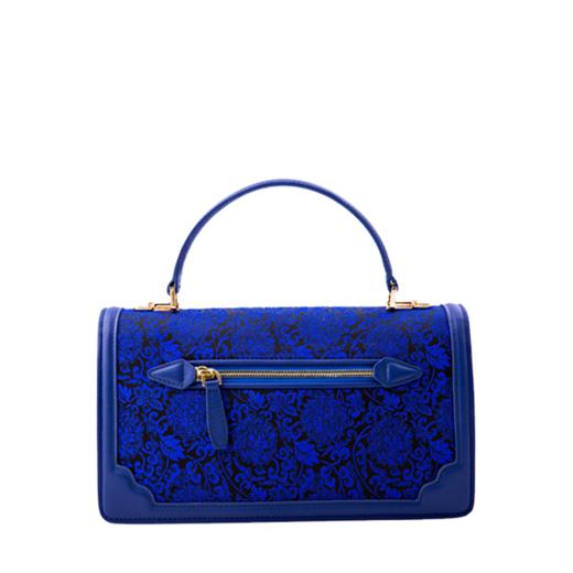 SAINTJOY/上久楷 女士宋锦拎包 缠枝纹 蓝色  红色 黑色 BWS16A0901 商品图1