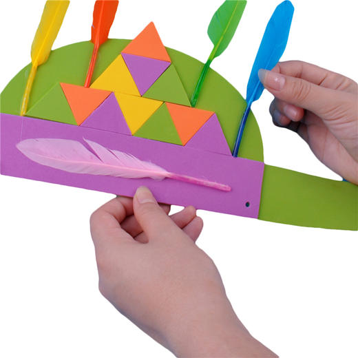 幼儿园课堂手工DIY创意手工，装扮羽毛帽材料包 商品图3