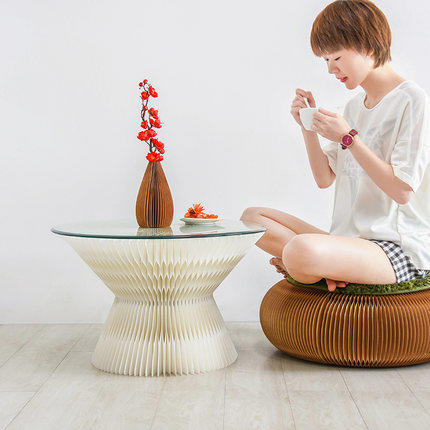 【十八纸创意茶几】自在移动茶几 沙漏形圆几 商品图1