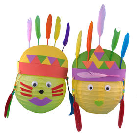 幼儿园课堂手工DIY创意手工，装扮羽毛帽材料包