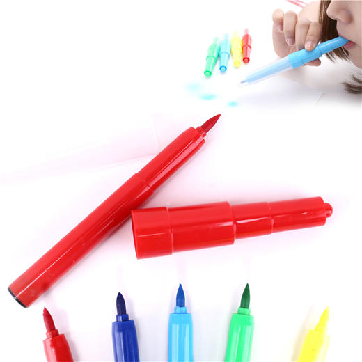 掌握喷喷笔喷色笔学生单色彩色画笔儿童可水洗粗头水彩笔玩具