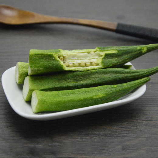 凍幹黃秋葵幹90g即食幹秋葵非油炸無油添加低脂蔬菜乾果蔬幹零食