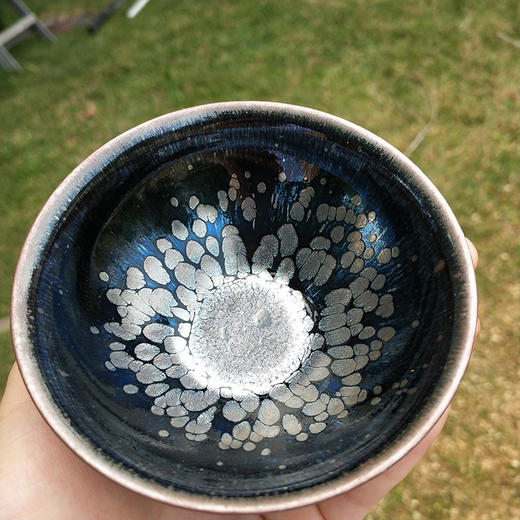 李盏柜建盏牡丹盏黑牡丹油滴盏纯手工禅定杯单杯