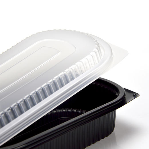 喇叭花1000ml单格外卖打包快餐盒加厚带盖塑料便当盖饭盒300套 商品图3