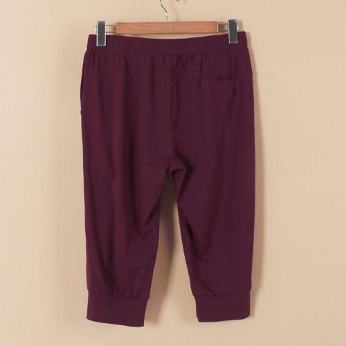 2XL码酒红色条纹短袖休闲运动套装B12 商品图3