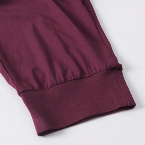 2XL码酒红色条纹短袖休闲运动套装B12 商品图10