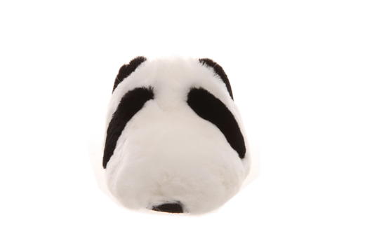 【张静初同款】sheme熊猫绒绒女士羊羔毛平底拖鞋黑白色 商品图1