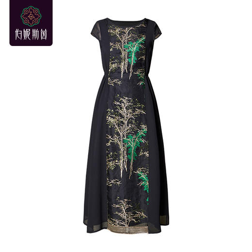 原价【伯妮斯茵】3S6718--黑色连衣裙--草地上的午餐--《画尽世界光影-只为挚爱女人》 商品图0