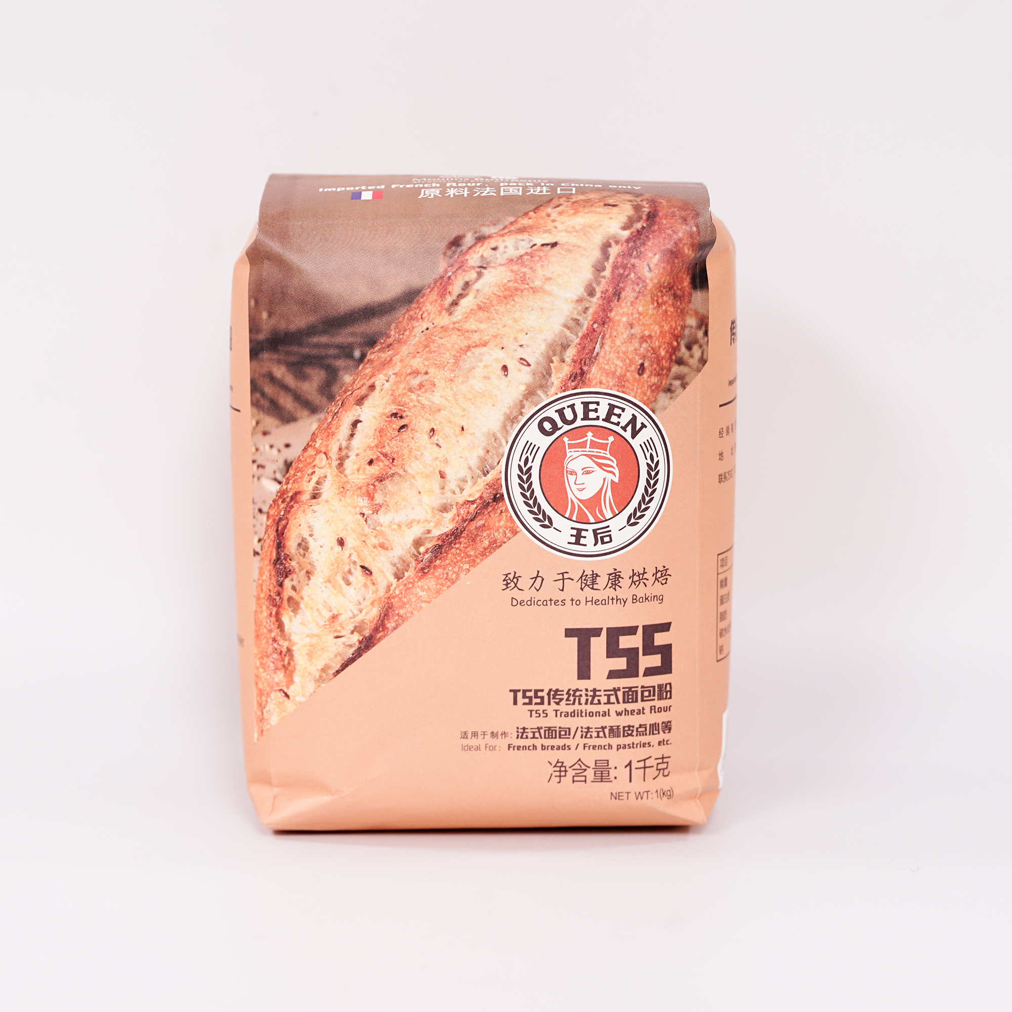 王后T55传统法式面包粉1kg