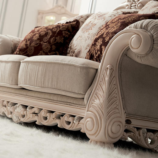 卡芬达220白色沙发