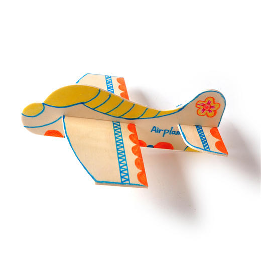 幼儿园课堂手工DIY创意手工，白胚木质飞机材料包 商品图10