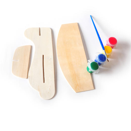 幼儿园课堂手工DIY创意手工，白胚木质飞机材料包 商品图9