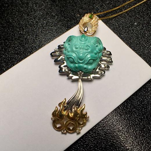 【99957】绿松石时尚貔貅吊坠