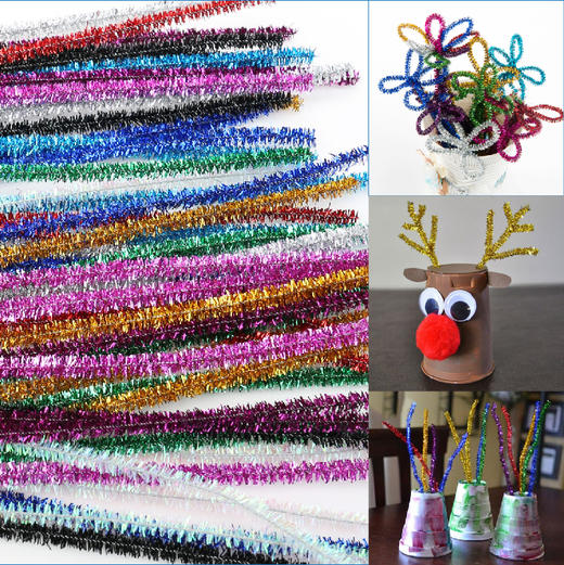 幼儿园课堂手工diy创意手工金葱绒条材料包