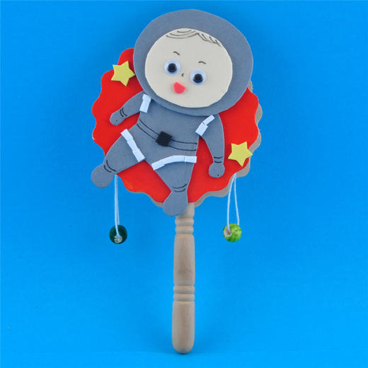 幼儿园课堂手工DIY创意手工本色拨浪鼓材料包不含配件 商品图13