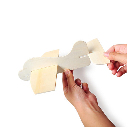 幼儿园课堂手工DIY创意手工，白胚木质飞机材料包 商品图2