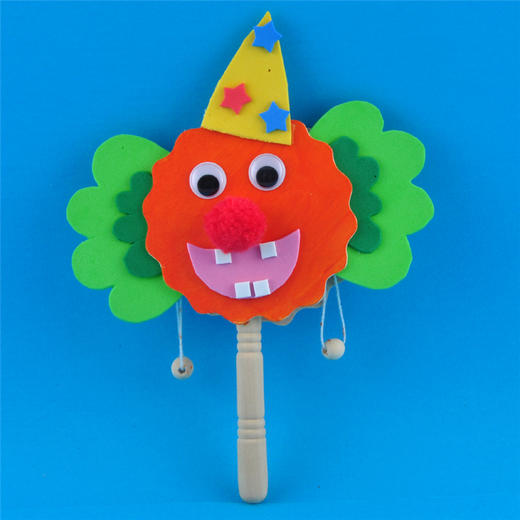 幼儿园课堂手工DIY创意手工本色拨浪鼓材料包不含配件 商品图2