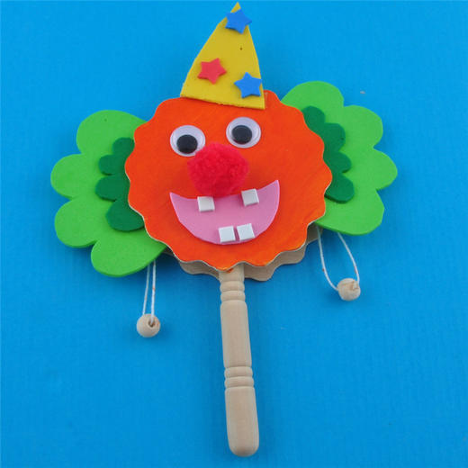 幼儿园课堂手工DIY创意手工本色拨浪鼓材料包不含配件 商品图12