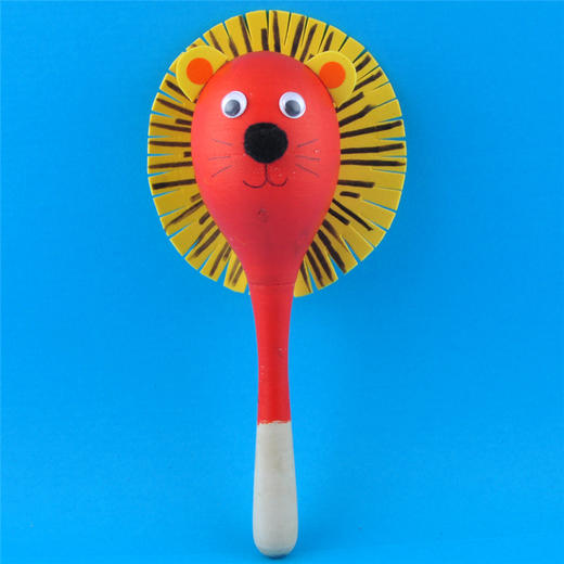 幼儿园课堂手工diy创意手工本色中号沙锤材料包