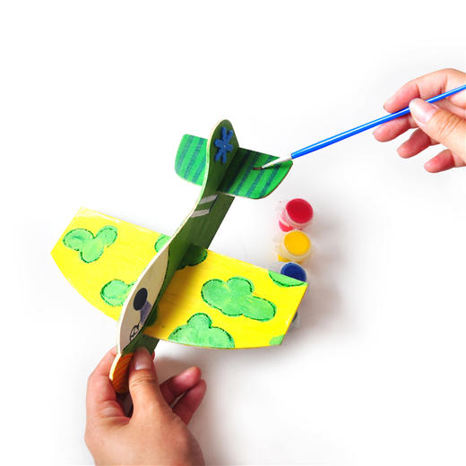 幼儿园课堂手工DIY创意手工，白胚木质飞机材料包 商品图5