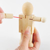 幼儿园课堂手工DIY创意手工，白坯木质活动关节木头人材料包 商品缩略图3
