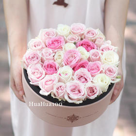 恰好的爱丨30朵粉白玫瑰A/B款礼盒