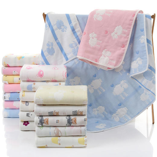 六层纱布浴巾儿童毛巾被纯棉纱布毛巾A类婴儿盖毯 商品图4