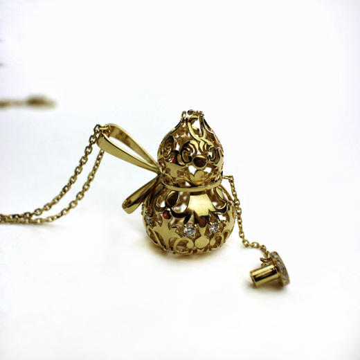 爱莎许愿工艺 金葫芦系列 金葫芦星币项链 商品图5